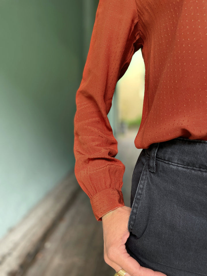 King Louie Topper Karen bluse Sista - spicy brown