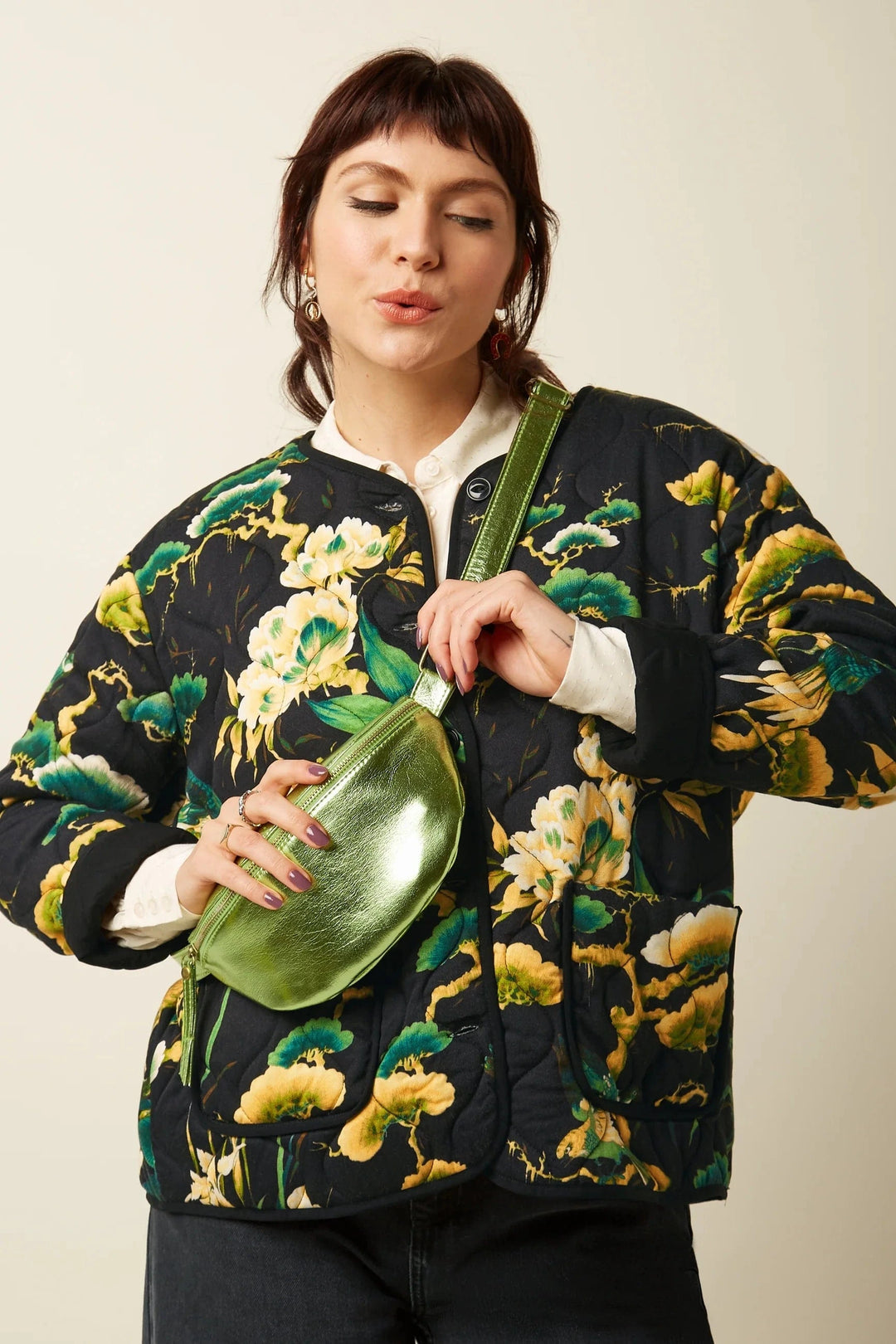 King Louie vesker Rumpetaske Shine - Sparkle Green