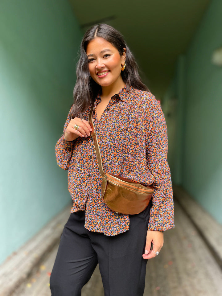 King Louie vesker Shine crossbody bag - bronze brown