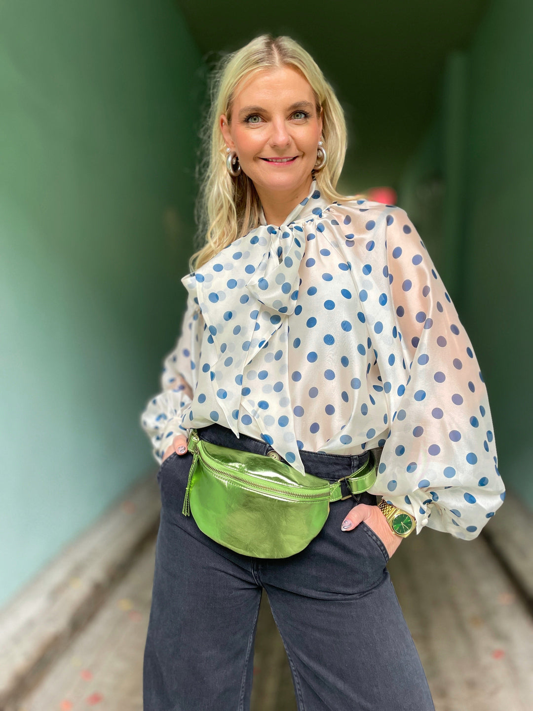 King Louie vesker Shine crossbody bag - sparkle green