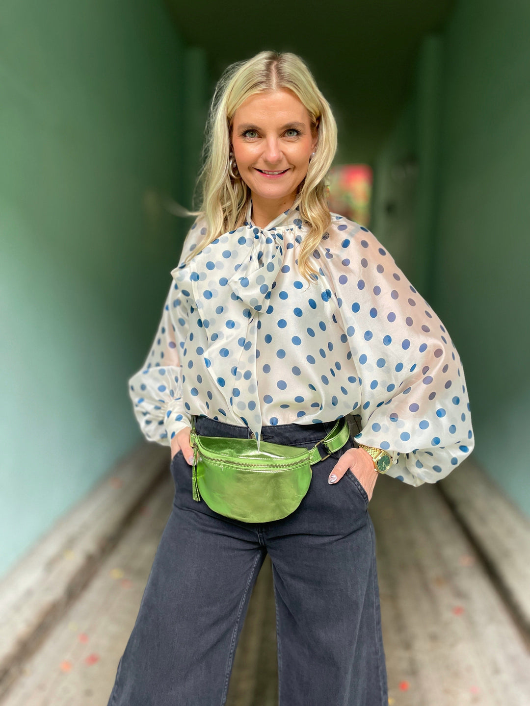 King Louie vesker Shine crossbody bag - sparkle green