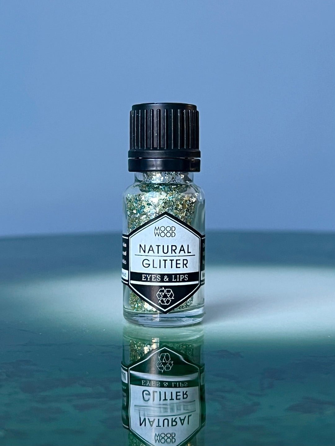 Moodwood Glittersminke Natural Glitter - mint