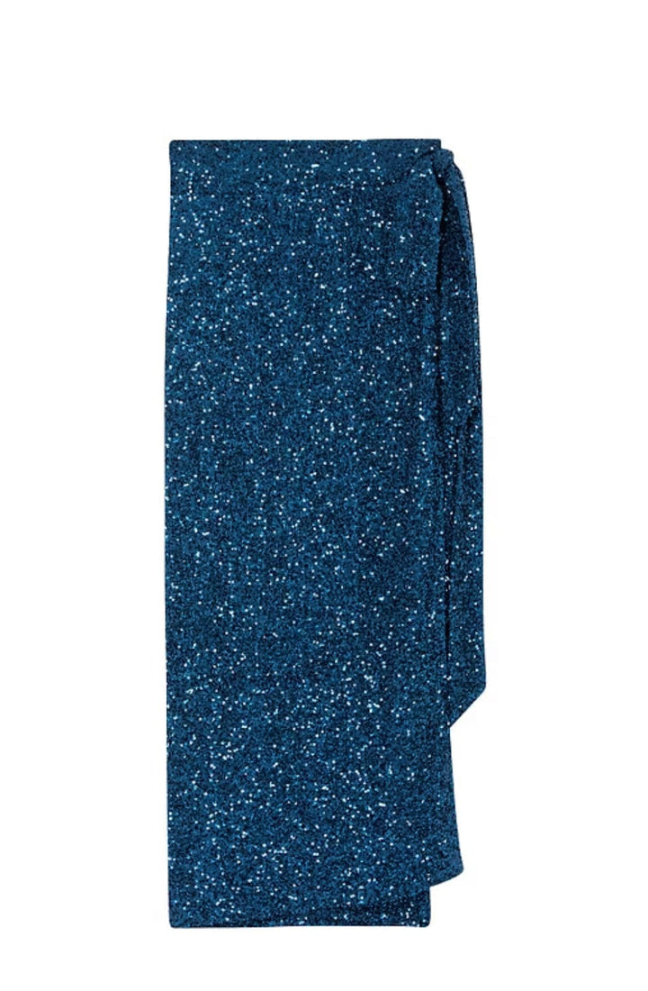 Never Fully Dressed skjørt Jaspre maxi sequin skjørt - teal blå