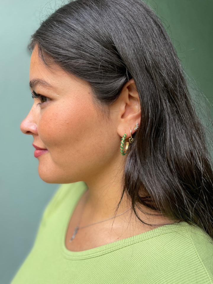 Pico øredobber Akoya øreringer - grønne perler