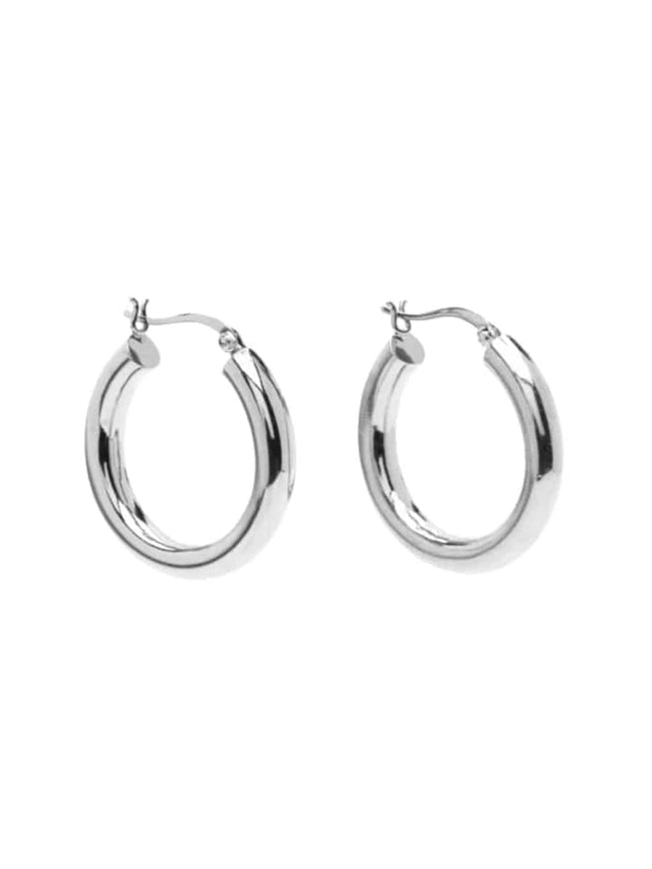Pico øredobber Sleek hoops sølv - medium