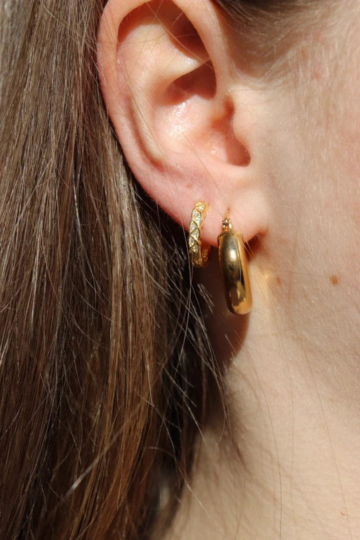 Pico øredobber Sleek hoops sølv - små