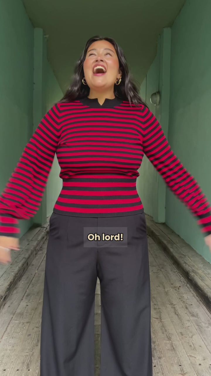 Flavia Berry genser - Chili Red