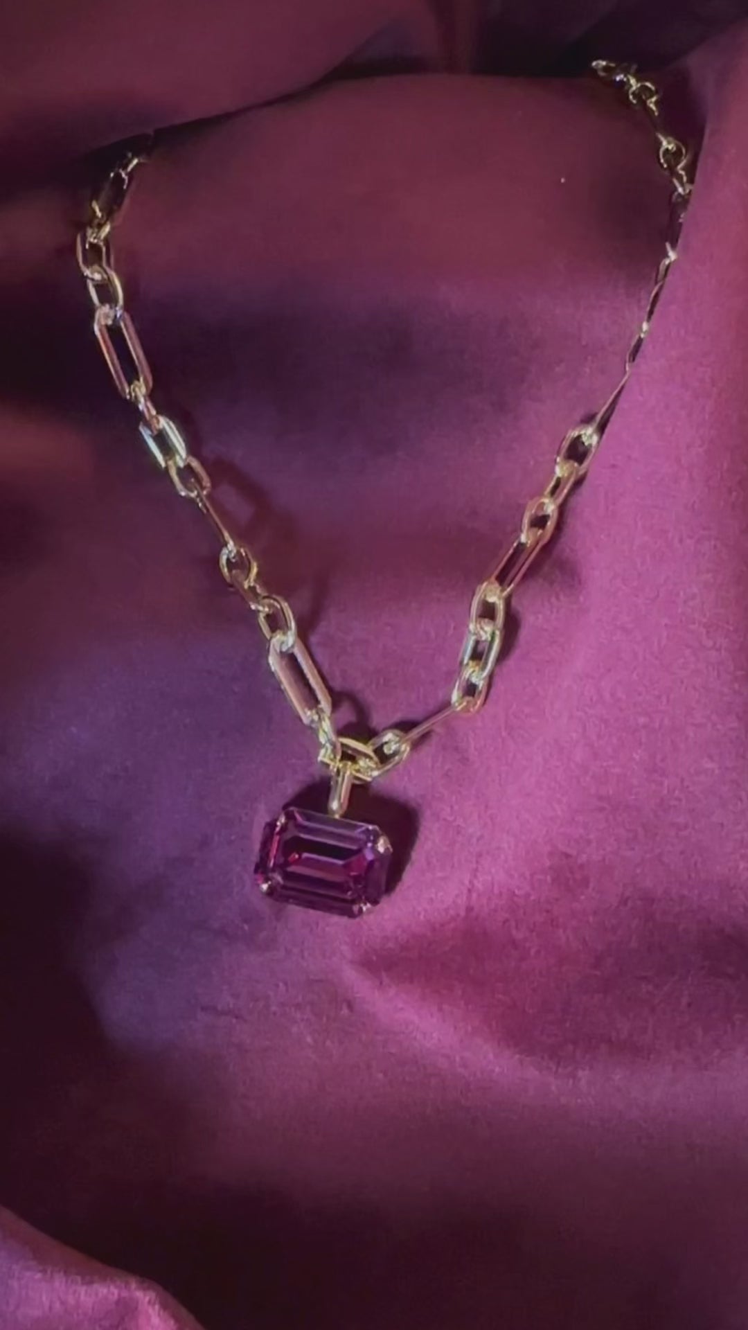 Lydia chain necklace - dark rose