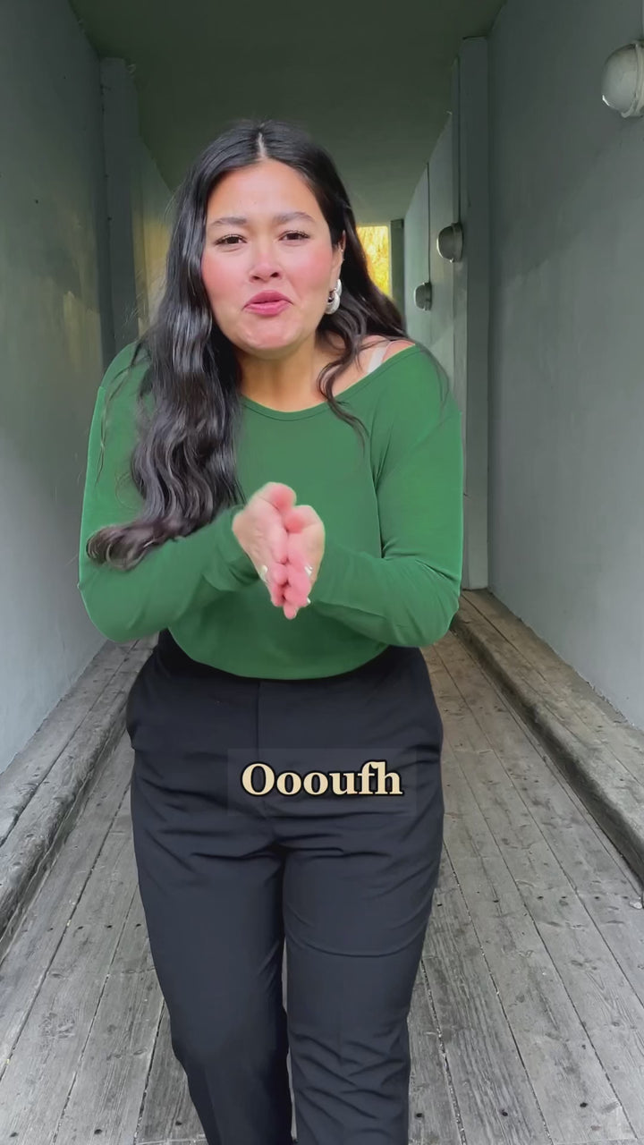 Stay Warm top thin - green