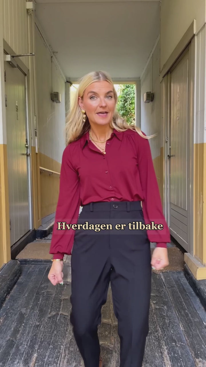 Carina viskose light bluse - mørk blå