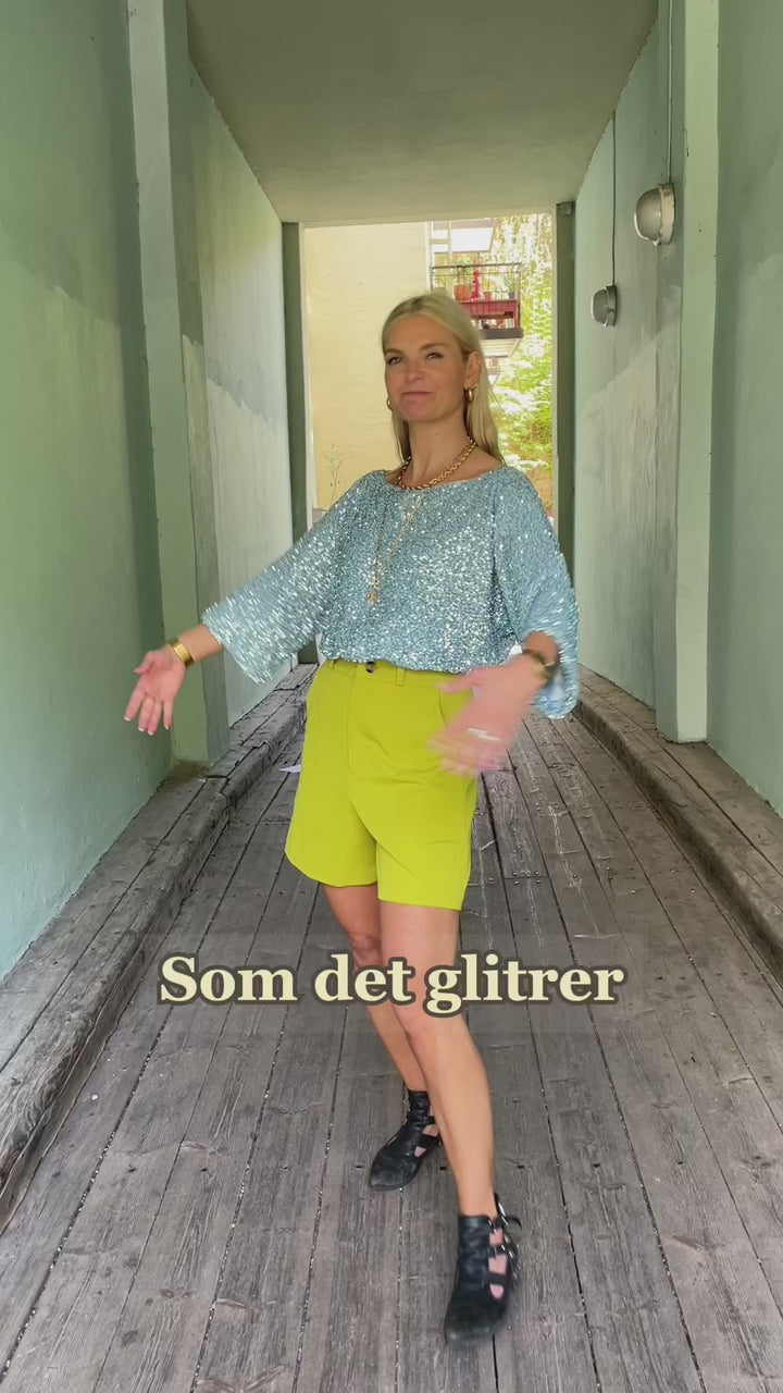 Tilly sequin topp - blå