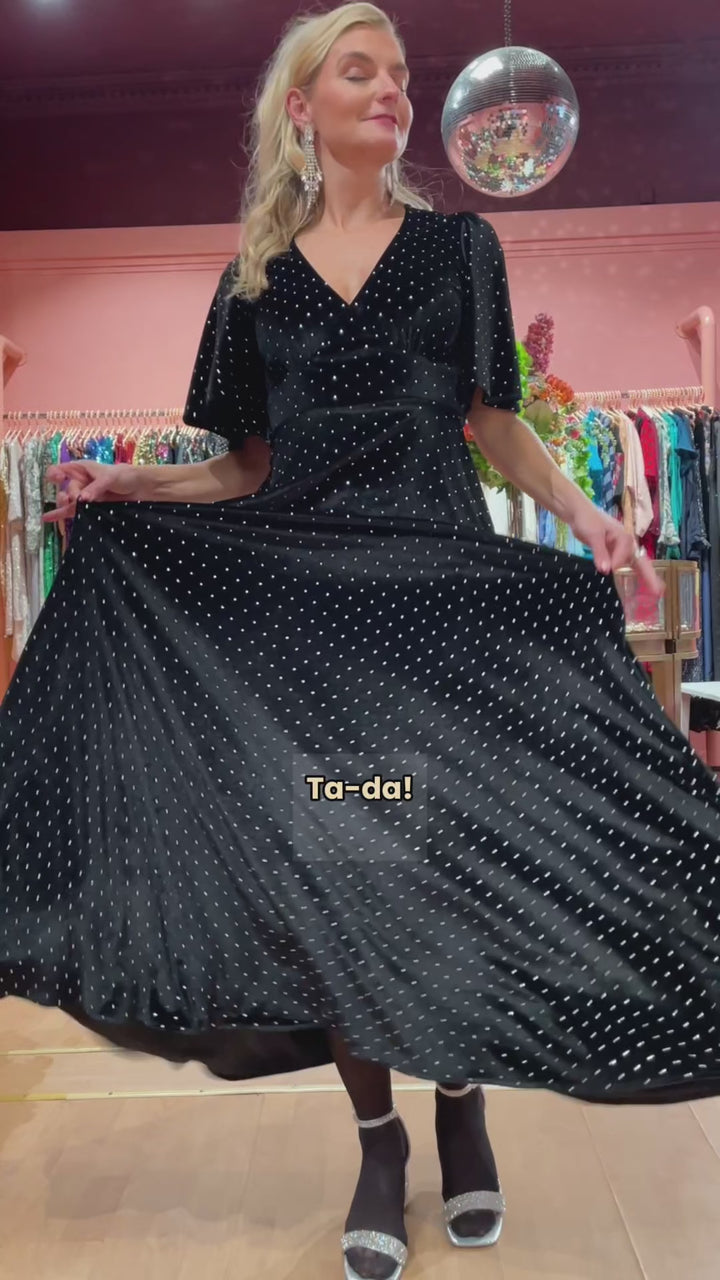 Diana Dress velvet - sparkles