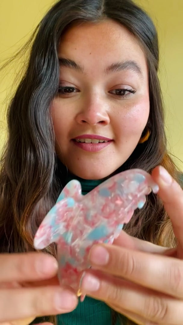 Grande Carver hårklype - chocolate stripe