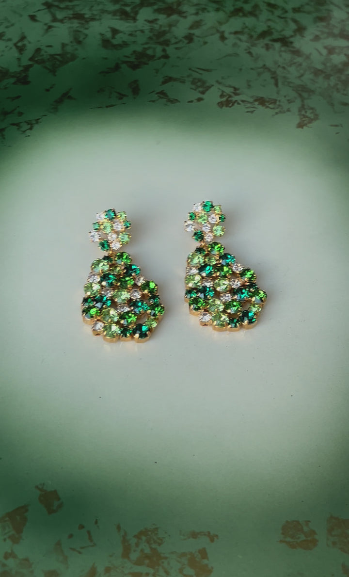 Hanna earrings - green combo