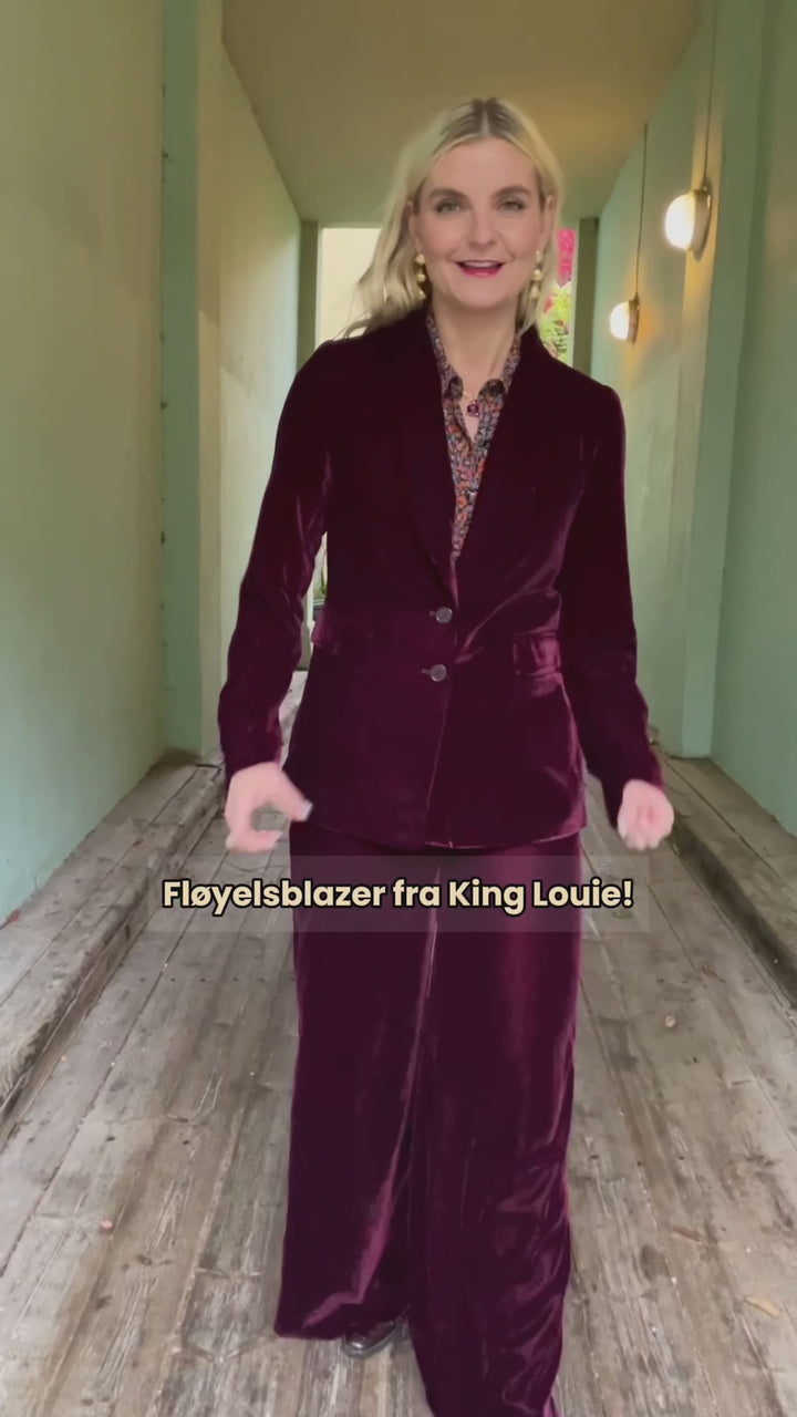 Brooke Gamine velvet blazer - Bordeaux Red