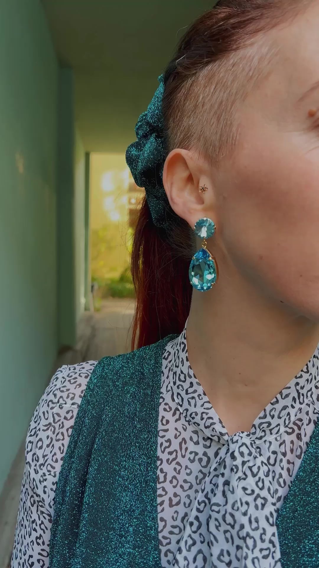 Perfect drop earrings - aquamarine