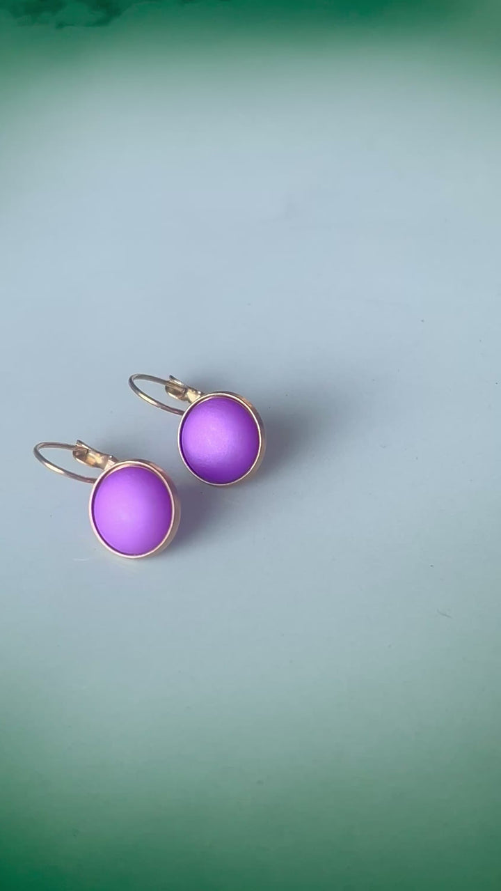 Øredobber dots - silky violet