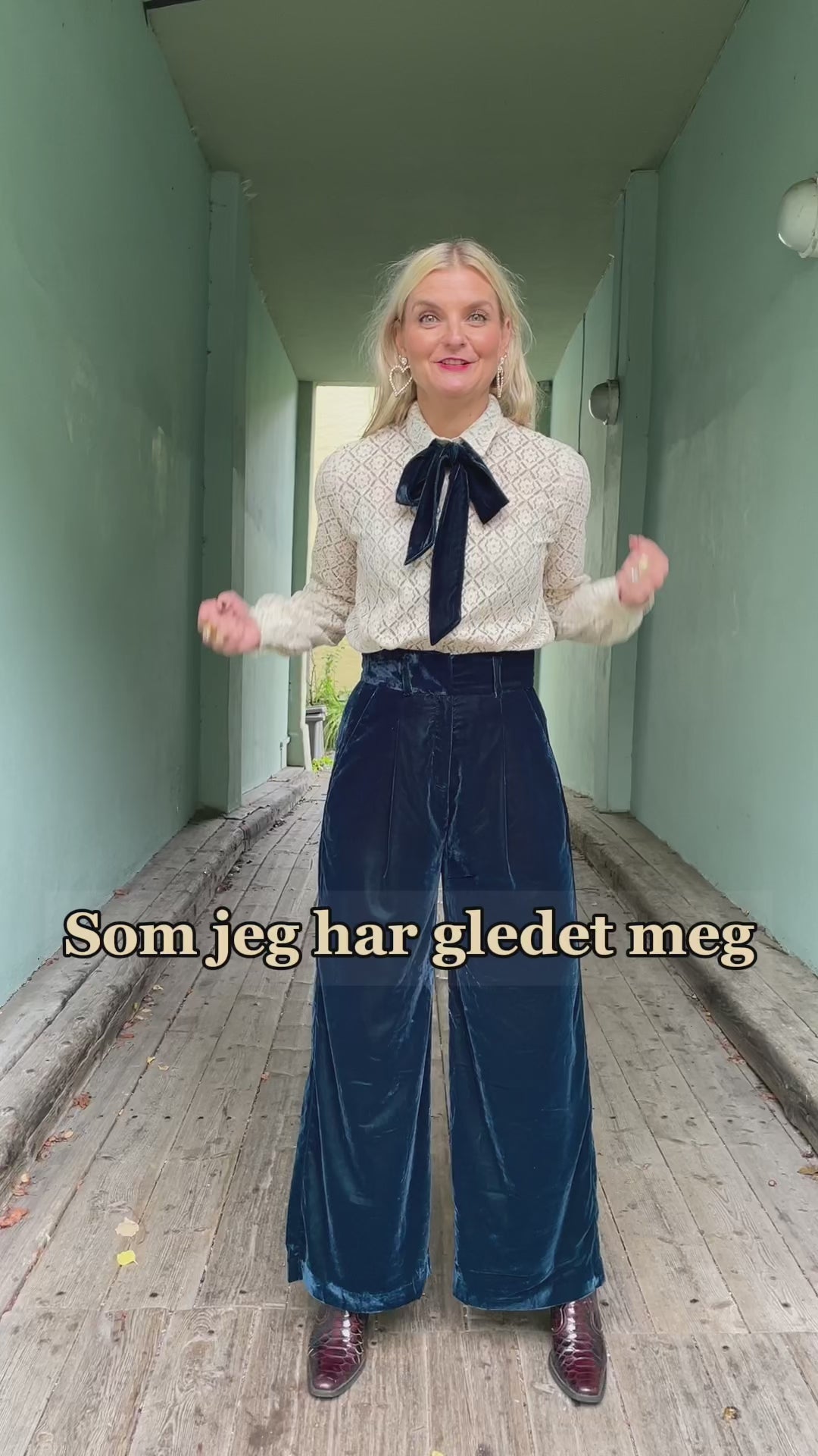 Ava Gamine fløyel bukse