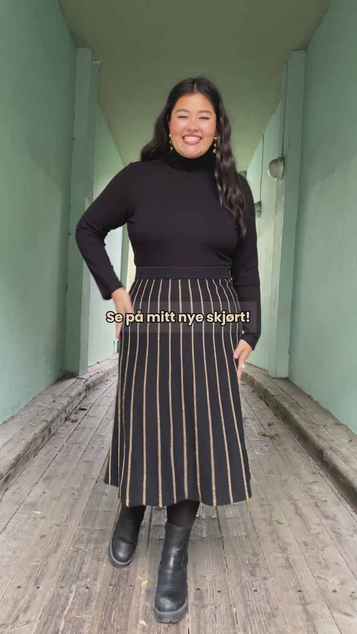 Knit Plume skjørt - svart