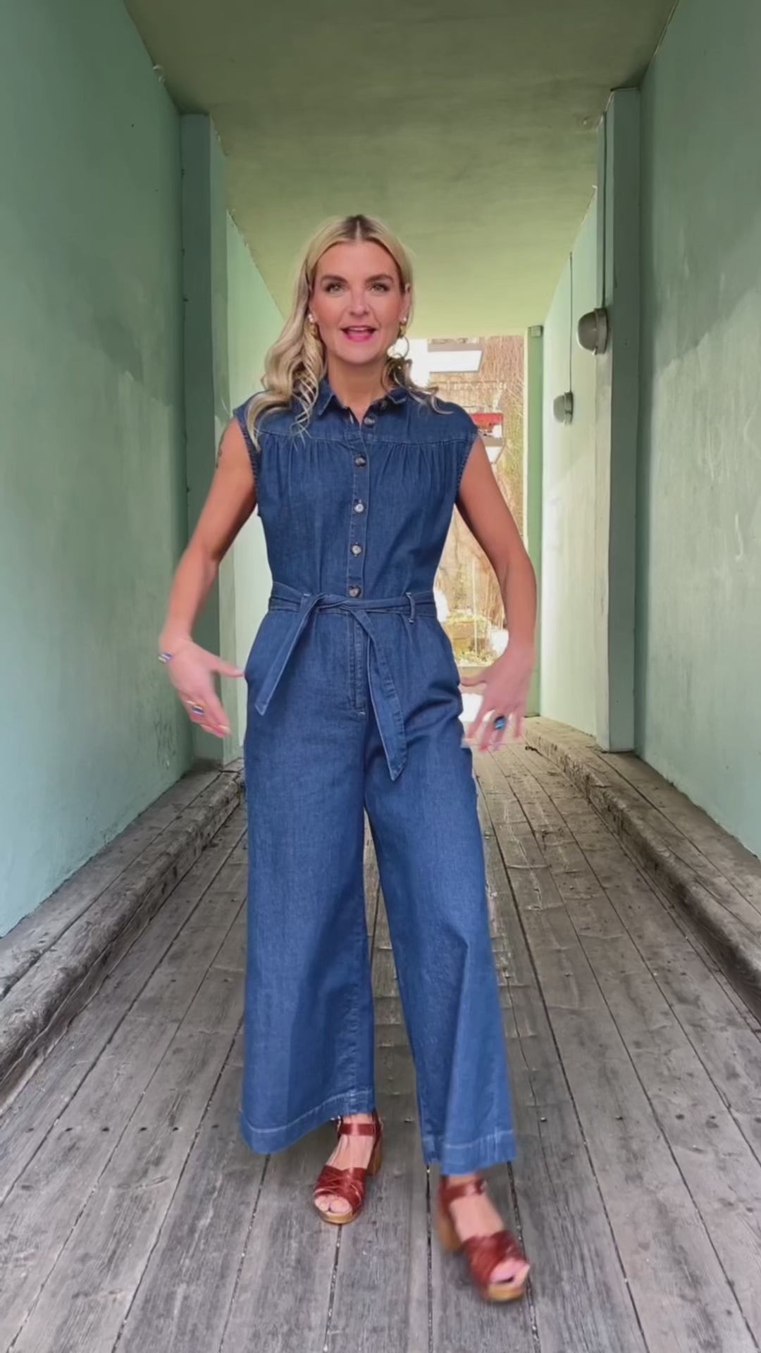 Amy Chambray buksedress - denim