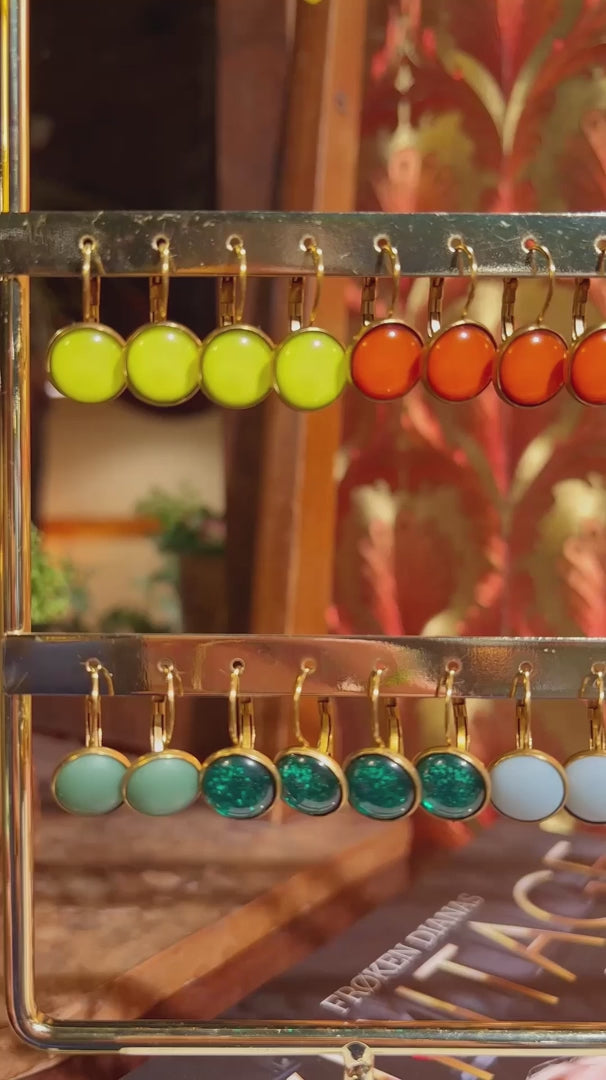 Øredobber dots - mare glitter