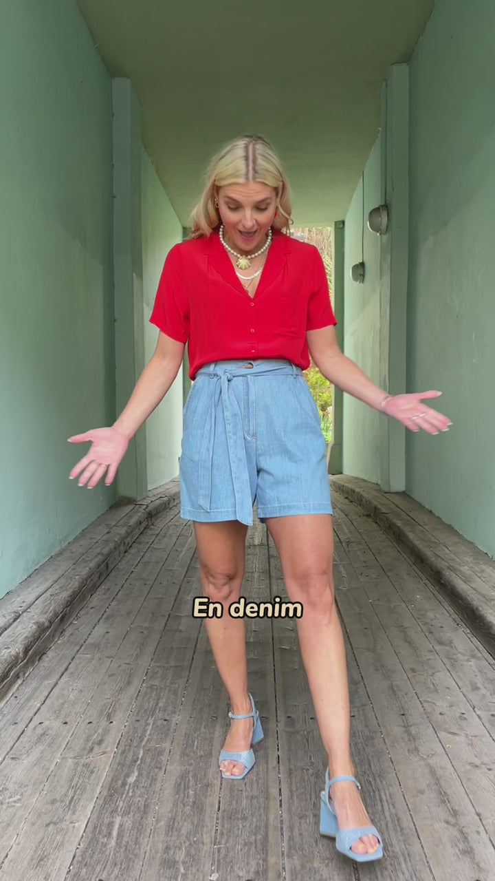 Marnie Light Denim Shorts