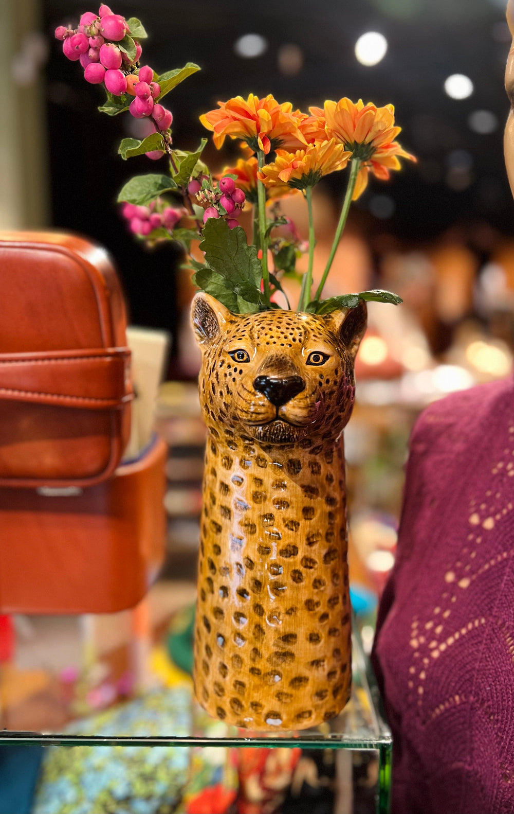 Quail Ceramics interiør Flower vase - Leopard