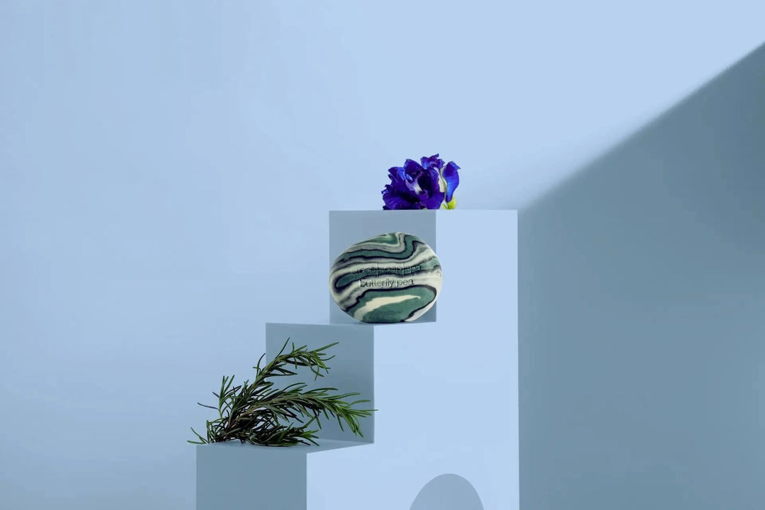 Stone Soap Spa Såpe Såpestykke - Butterfly pea - Rosmarin