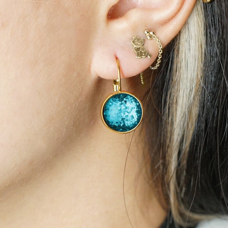 Urban Hippies øredobber Øredobber dots - solid purple