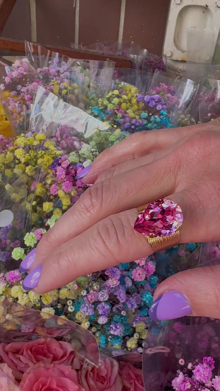 Classic drop ring - rose