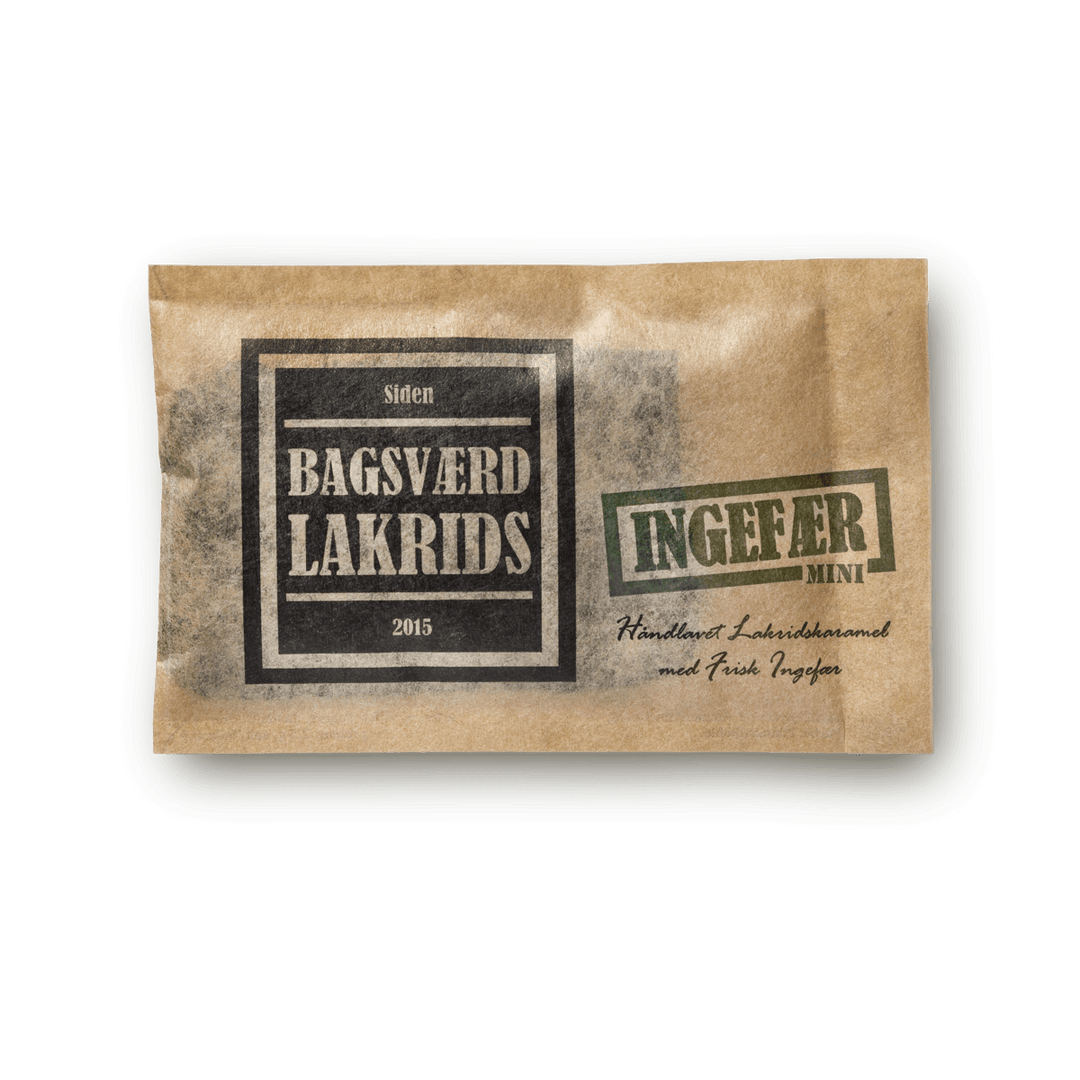 Bagsværd Godteri og sjokolade Bagsværd Lakrids - ingefær mini 40g