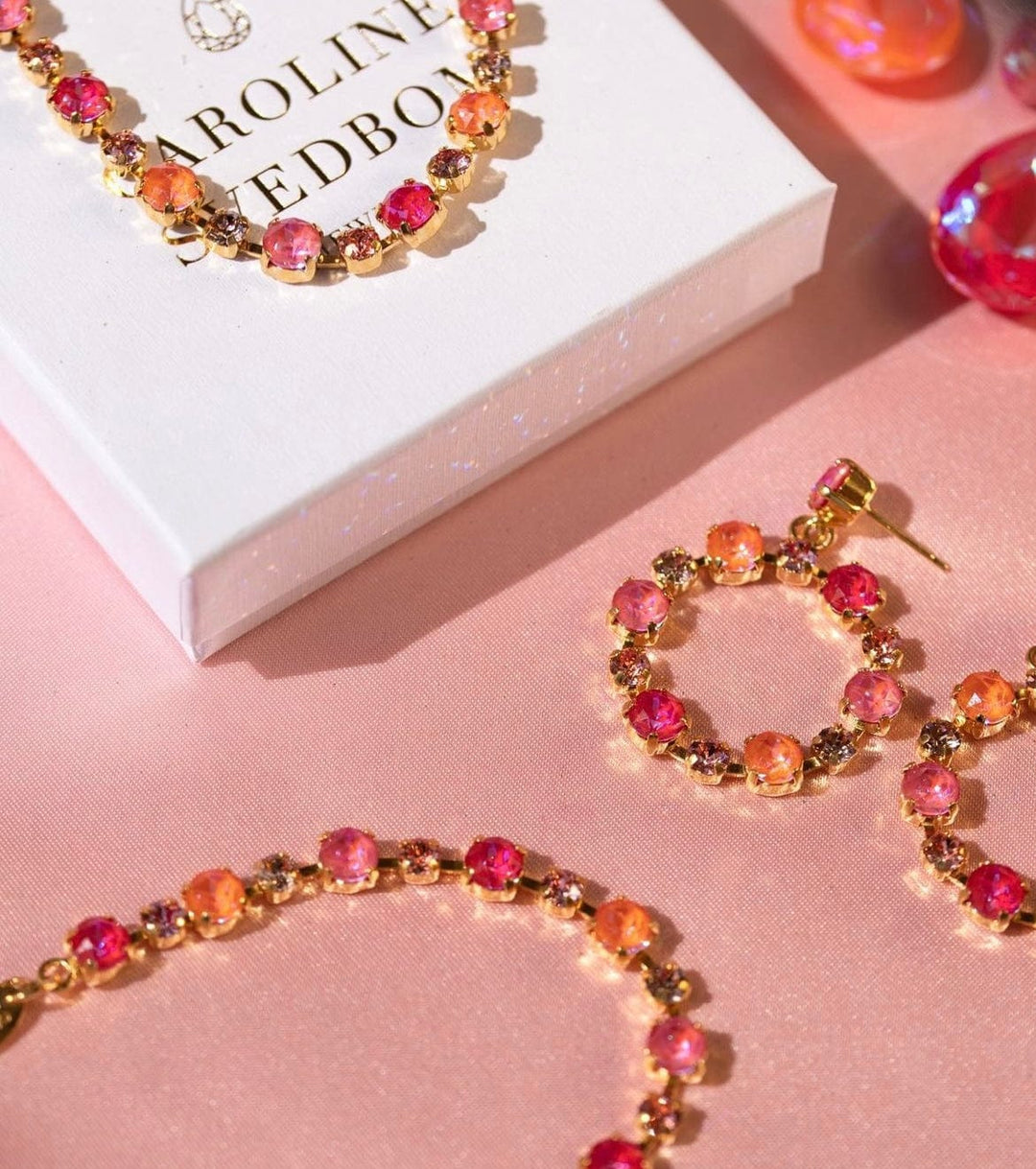 Caroline Svedbom armbånd Calanthe necklace - coral combo