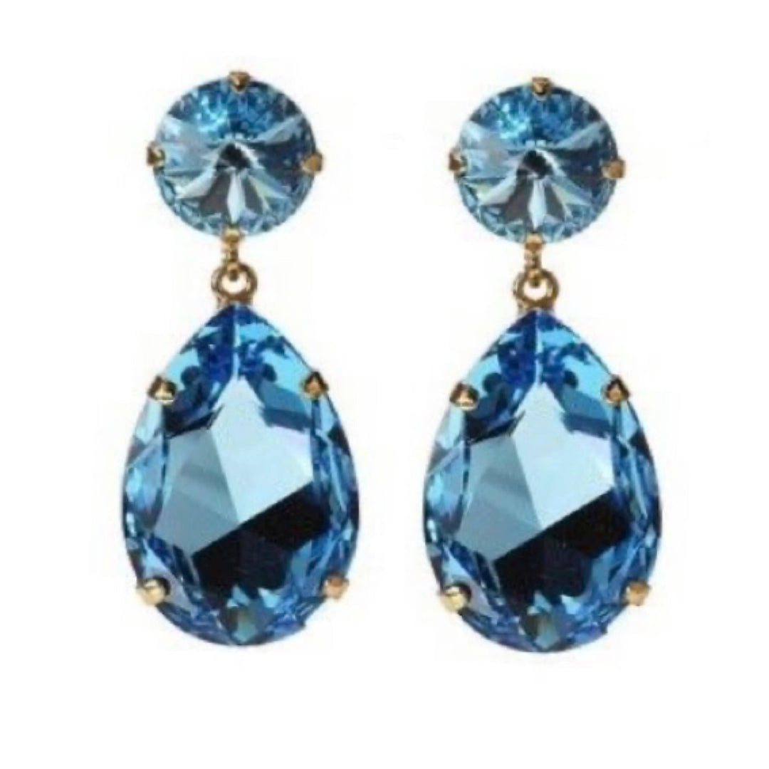 Caroline Svedbom øredobber Perfect drop earrings - aquamarine