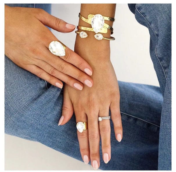 Caroline Svedbom ringer Classic drop ring - emerald