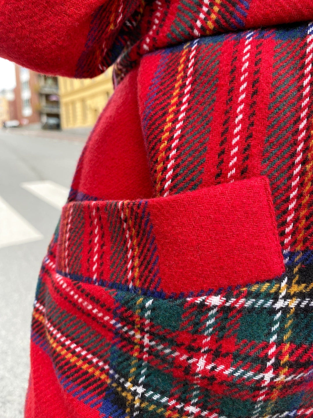 Dianas Vintage kåper Franz Coat short - tartan