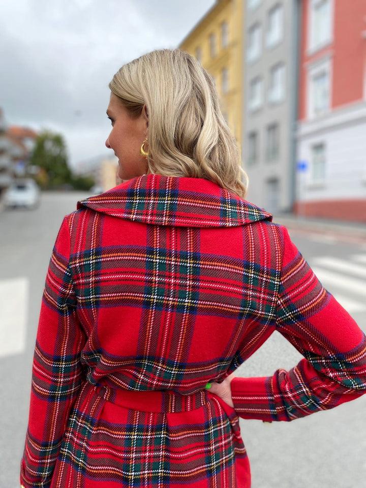 Dianas Vintage kåper Franz Coat short - tartan