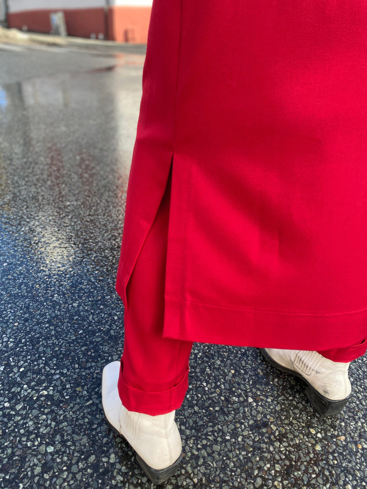 Dianas Vintage kåper Franz Coat Twill - red