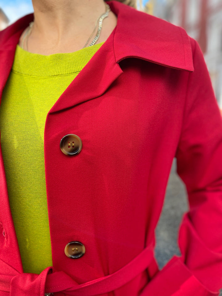 Dianas Vintage kåper Franz Coat Twill - red