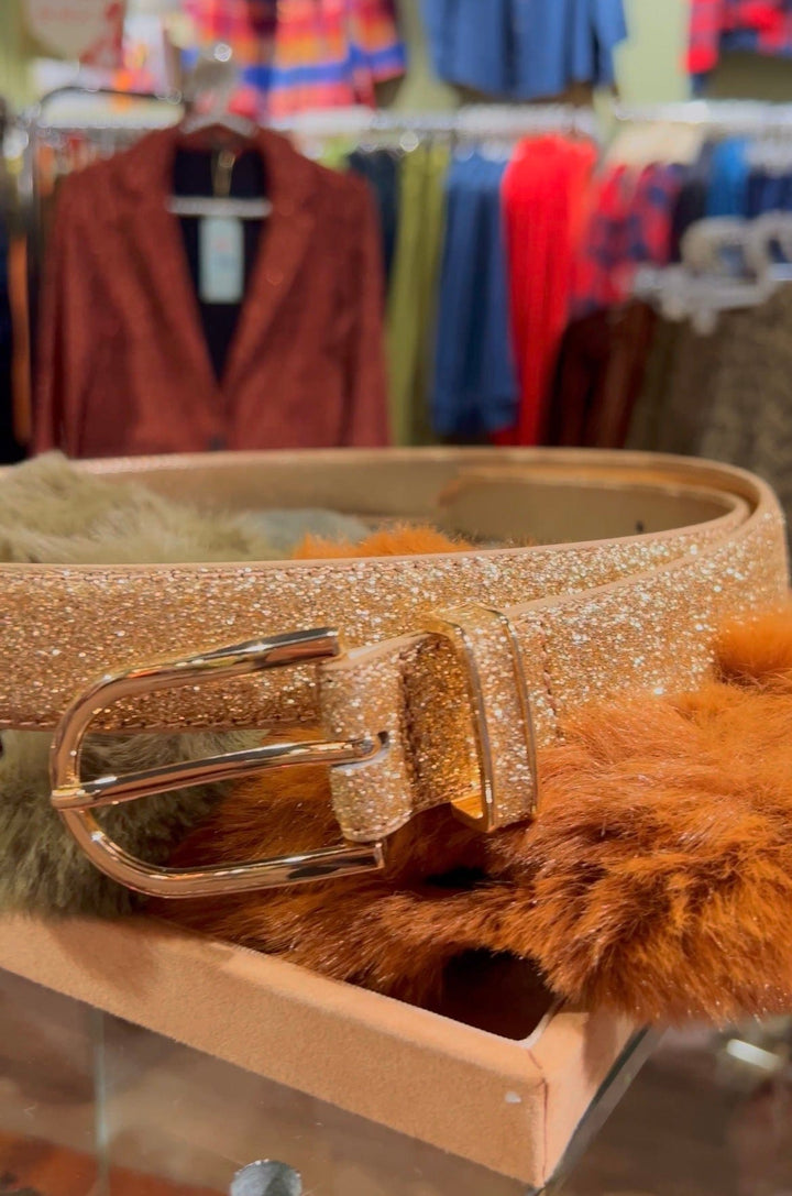 Frøken Dianas salonger belter Belte - glitrende gull