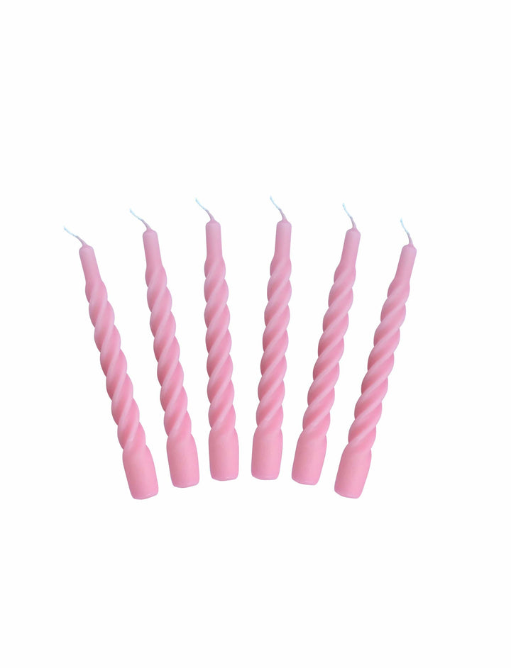 Kunstindustrien stearinlys Stearinlys twisted matt - pink
