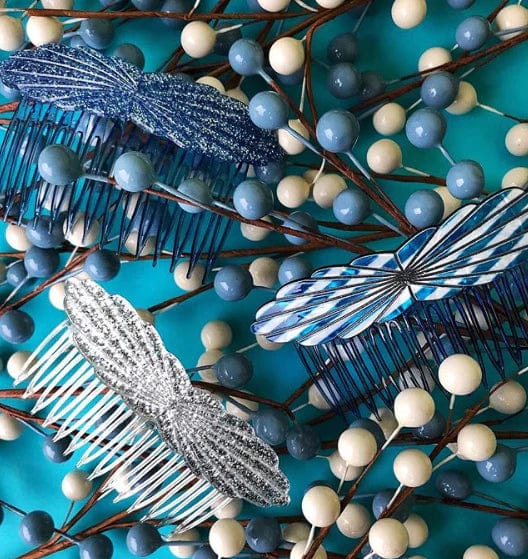 Pico hårpynt Madeleine hårkam - grey glitter