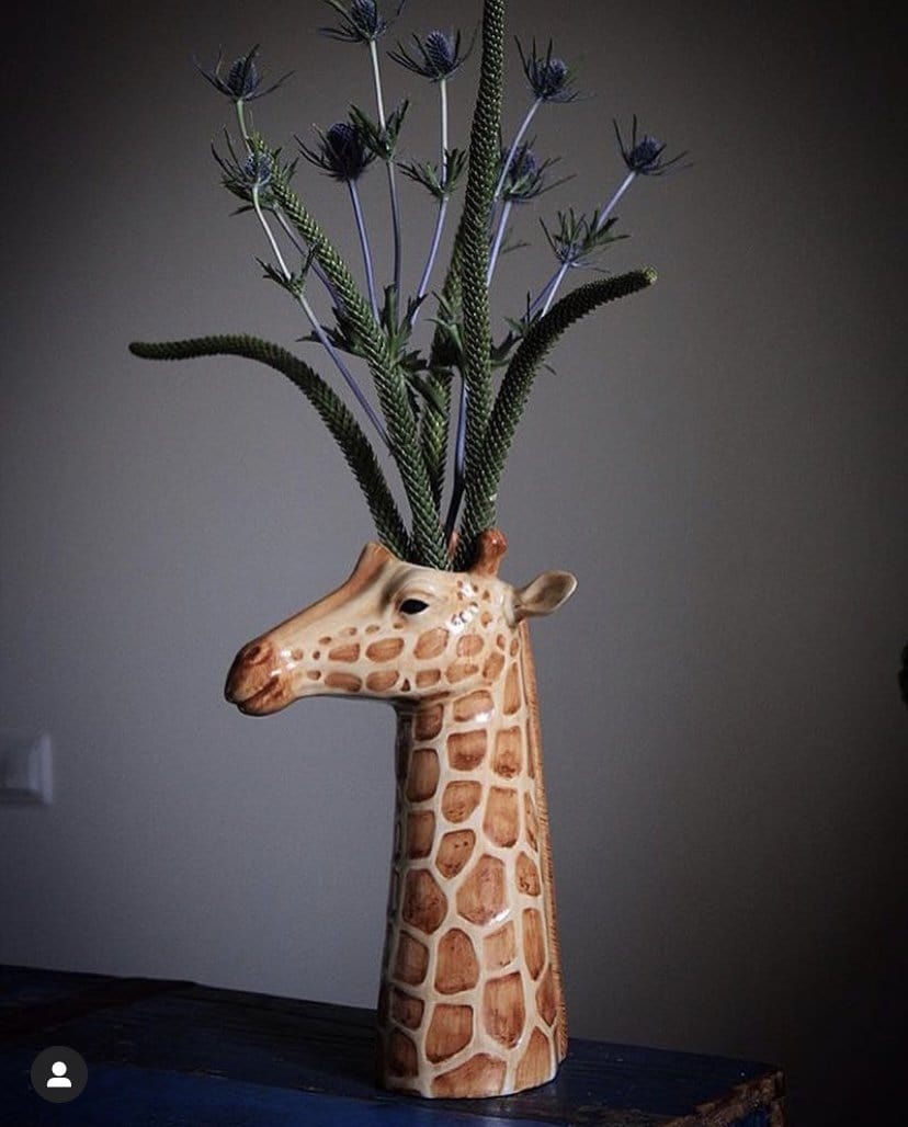 Quail Ceramics interiør Giraffe - flower vase