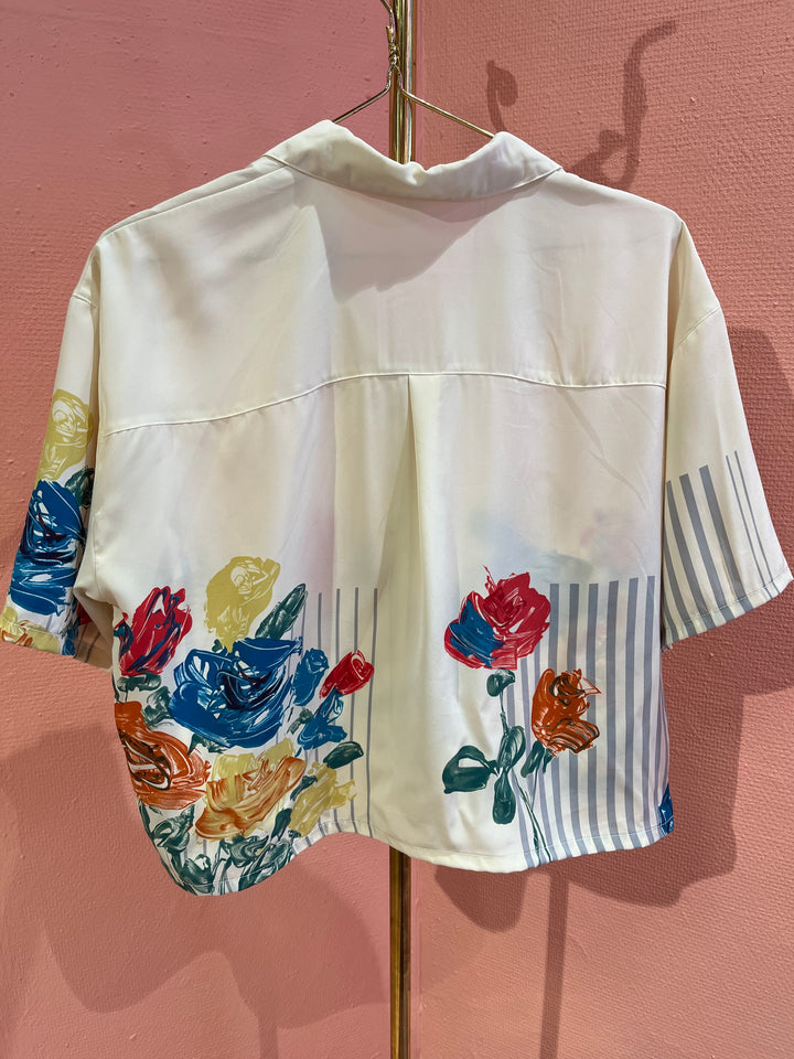 Vintagebluse - 362 Bouquet str M