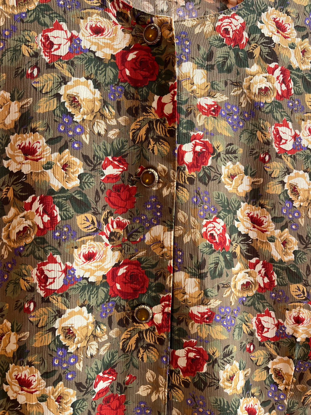 Vintagebluse - 515 Gylden rose str M