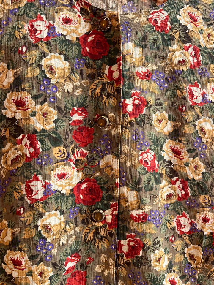 Vintagebluse - 515 Gylden rose str M