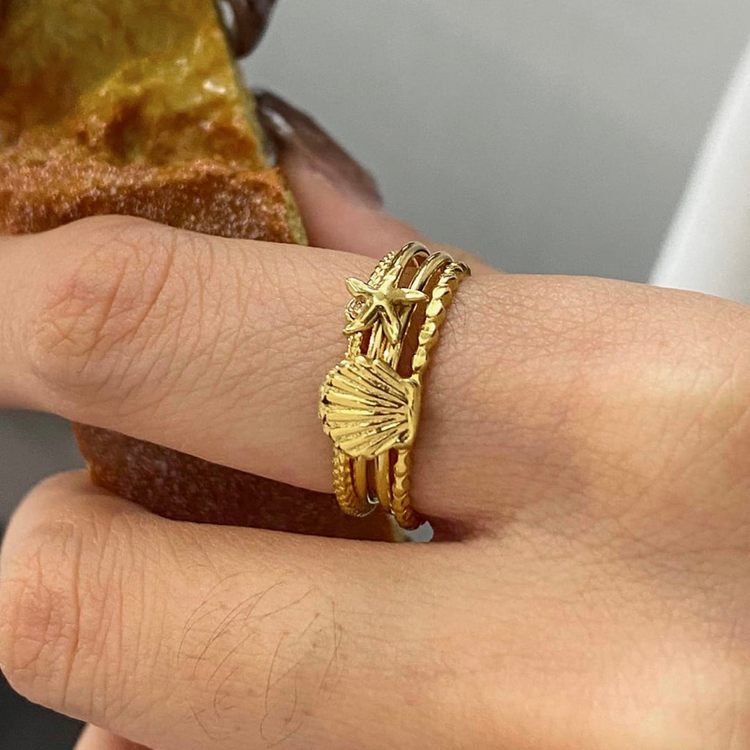 Ring sjøskatter - sett med 3 ringer