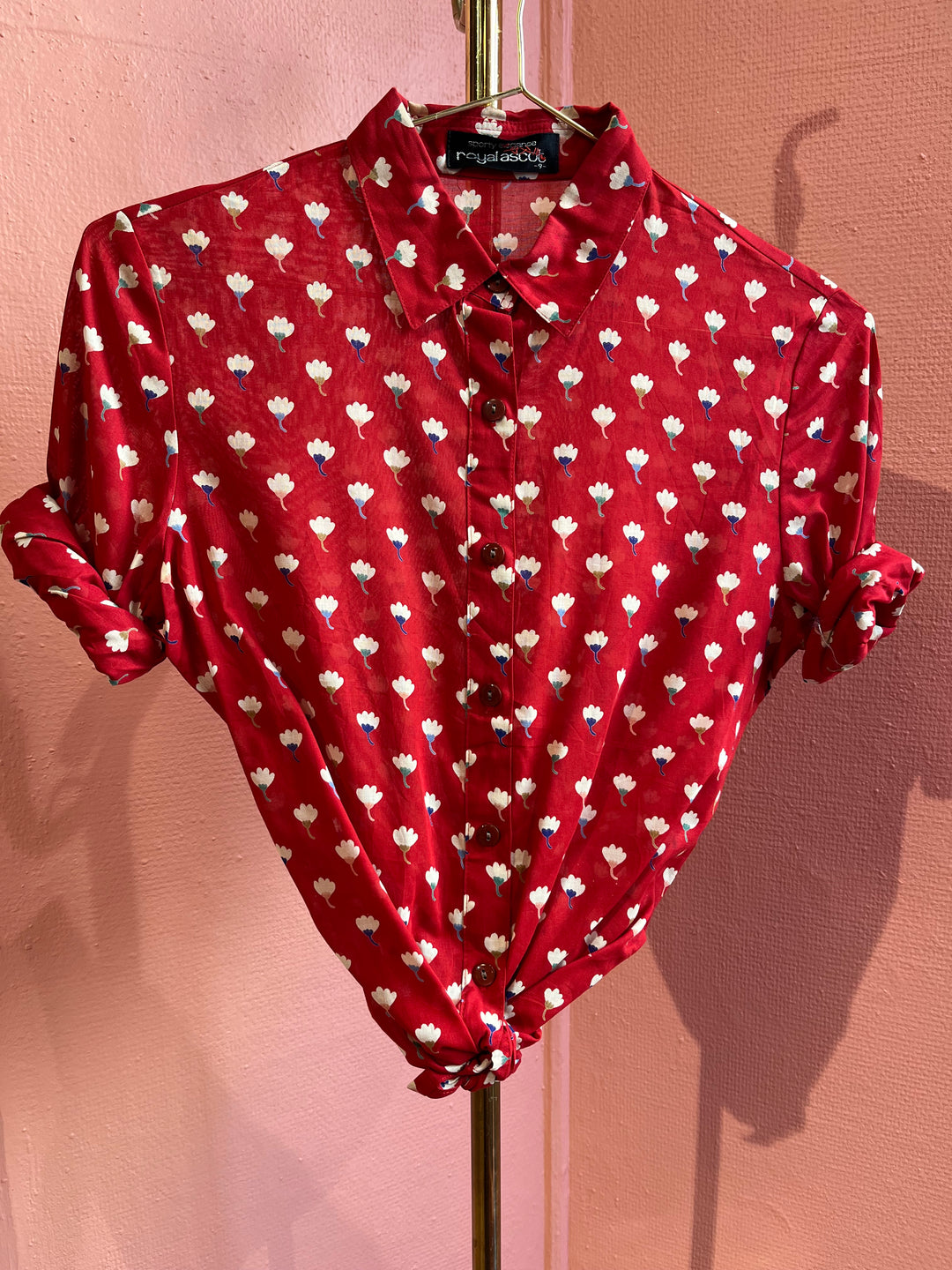 Vintagebluse - 522 Vifteblomst str XXS
