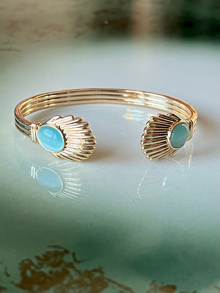 Armbånd Venus Bangle - nile blue gull