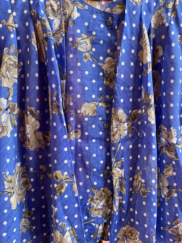 Vintagebluse - 519 Knyttedetalj str XS
