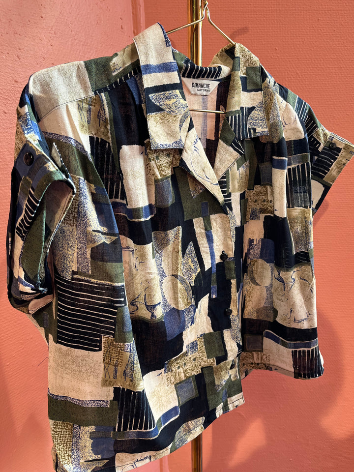 Vintagebluse - 510 Hidden figures str L